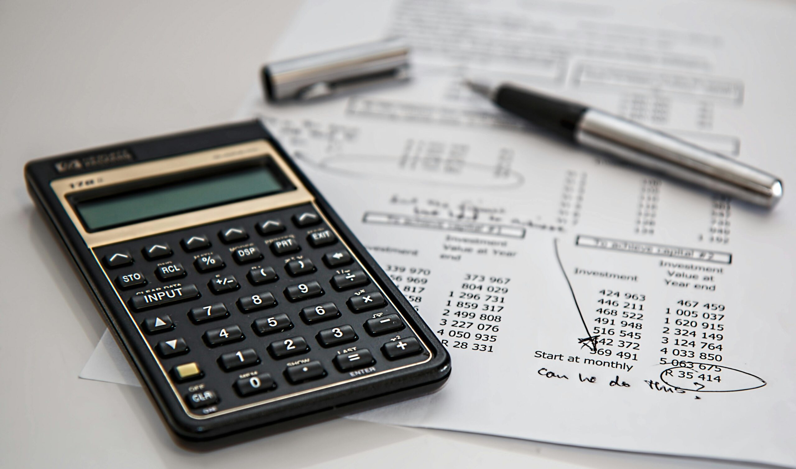 Close-up of financial documents for business accounting services